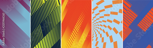 Obraz na płótnie abstract geometric distorted halftone minimalistic dynamic motion shape poster i