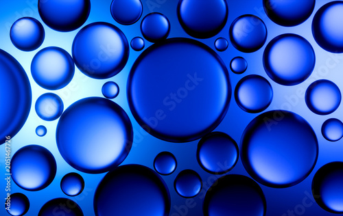 sfondo astratto, cellule al microscopio, rendering 3d