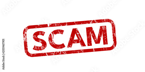 Scam rubber stamp vector illustration