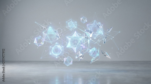 AI Brain Digital Network Blue Glow Neuron Data Technology Futuristic Intelligence Concept