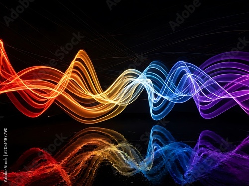 Voice Commerce Growth Trend with Sound Wave Symbols and Digital Audio Shopping Technology