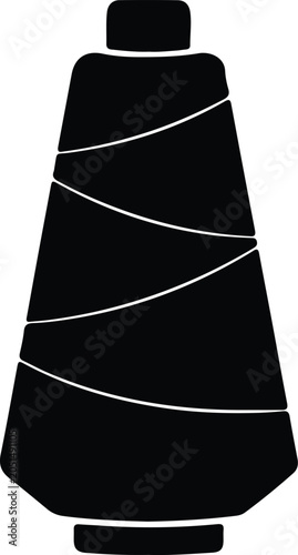 Silhouette vector spool of thread for tailoring and sewing supply design