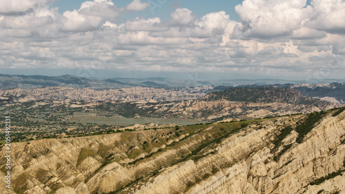 Aerial Panoramic View of Vashlovani National Park in Georgia