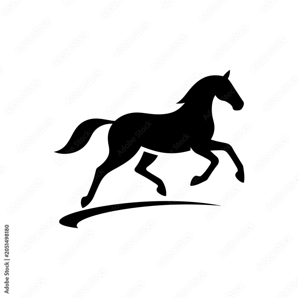 Fototapeta premium Galloping Wild Freedom Icon