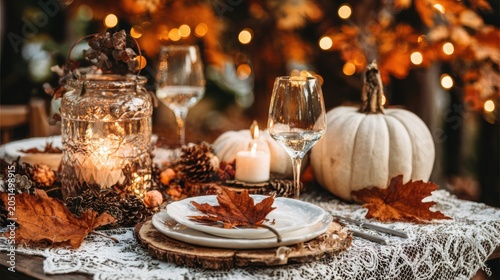 Elegant Autumn Table Setting for Festive Occasions