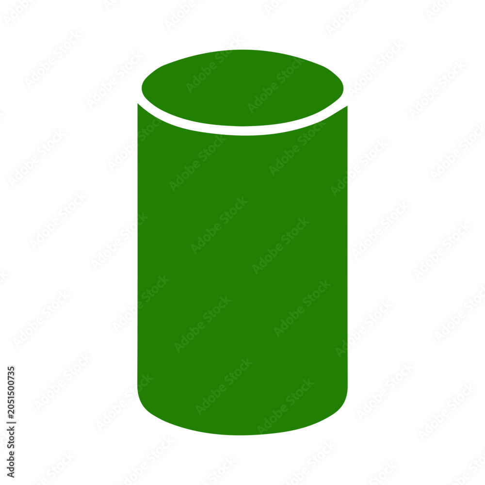 Obraz premium Green Cylinder Icon