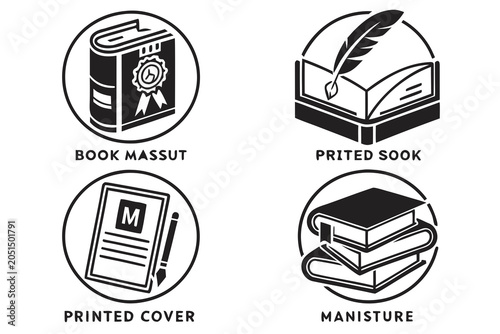 Flat design icons for packaging types
