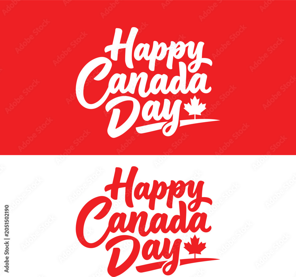 Fototapeta premium Canadian National Day celebration badge design