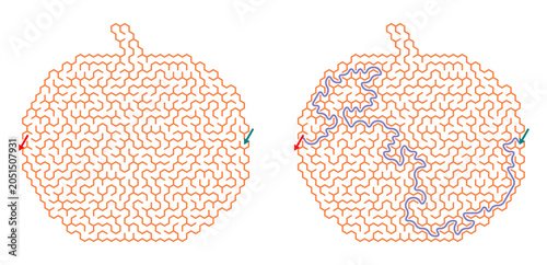 Pumpkin maze solution sheet