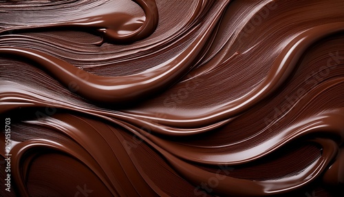 rich dark chocolate texture background with smooth and rough smears