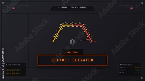 Digital Industrial Pressure Gauge Diagnostic Display