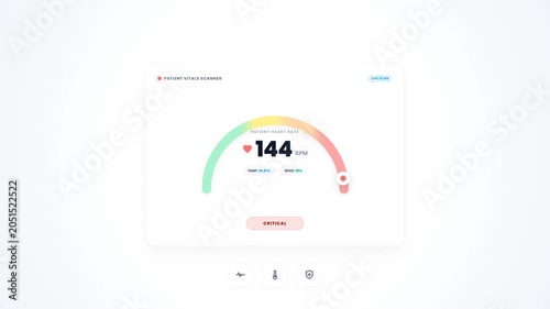 Patient Vitals Scanner Medical App Interface