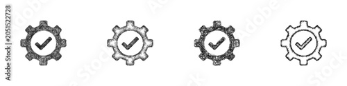 Konstfotografi Sketch black and white quality logo design set