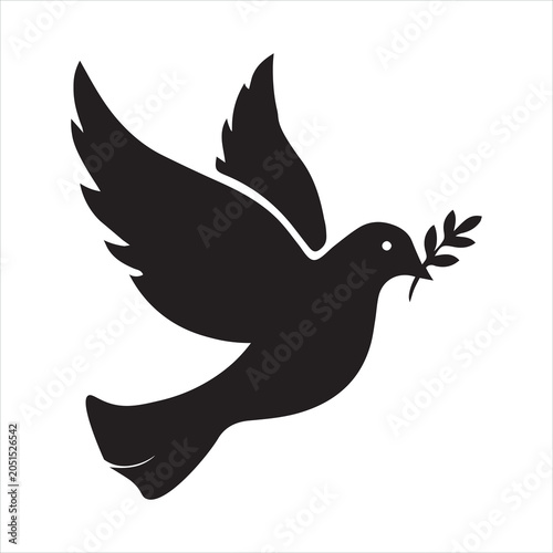 Bird peace sign vector illustration image