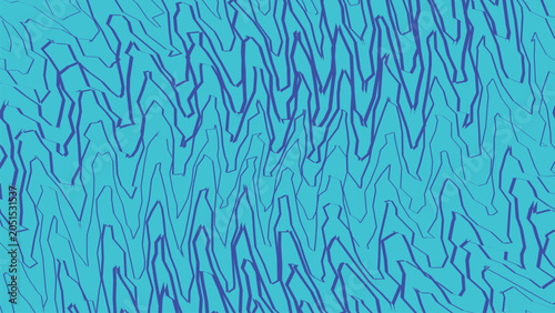 Fotografia Blue zigzag lines on light blue background abstract pattern for design