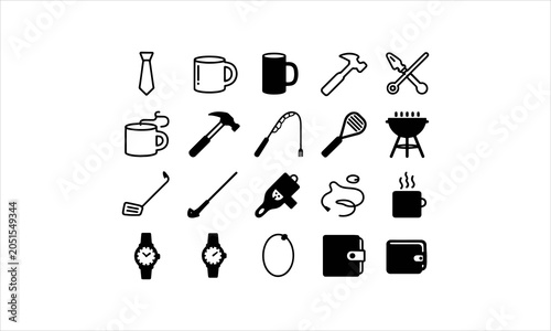 Happy fathers day white background. black and white design.