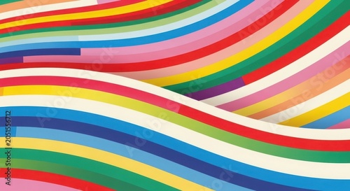 Colorful abstract wavy stripes pattern design