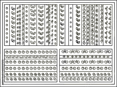 Photos Permaculture Raised Garden Bed Plan Layout Design with Organized Rows of Diverse