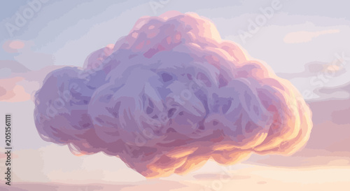 Foto Brain Floating in the Air.