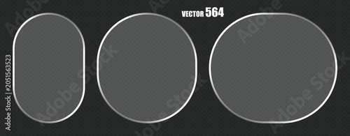 Three Minimalist Black Circles Outline Vector Illustration on White Background