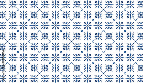 Tableau sur toile Patrón floral geométrico tipo talavera