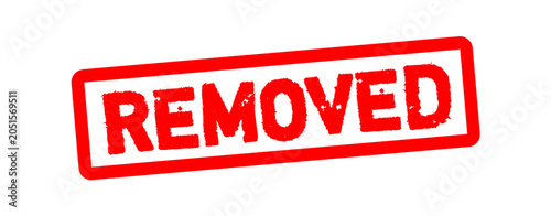 Quadro em tela Removed Grunge Rubber Stamp Vector Illustration – Removed Status Label, Deleted