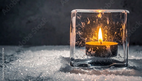 burning candles in the fireplace