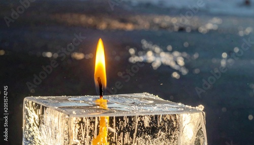 burning candles in a church
