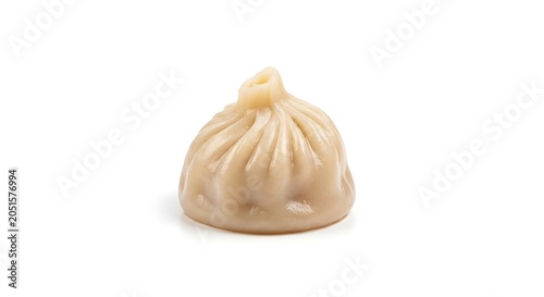 Steamed soup dumpling isolated on white background