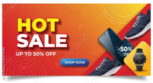 Quadro em tela Hot Sale Up To 50 Percent Off With Shoes and Watches.