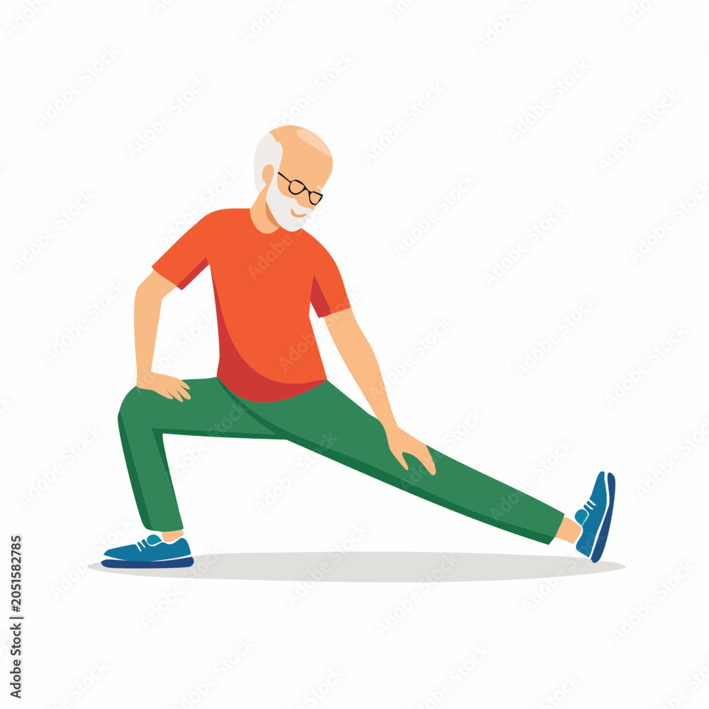 Fototapeta premium Elderly Man Stretching