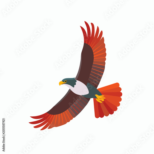 Stylized Eagle in Flight