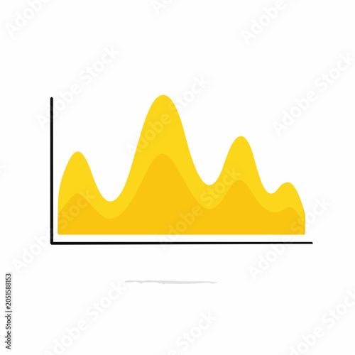 Yellow Wave Chart Graphic