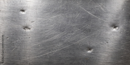 Fotografia Scratched Stainless Steel Texture Vector Background with Worn Metallic Surface D