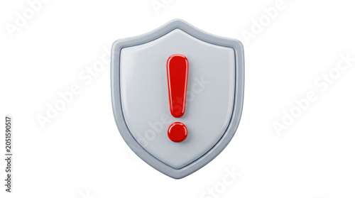 Warning Symbol on Shield Icon