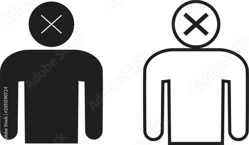 Bild auf Leinwand Dead Body Icons Set, Group Collection Black Fill Vector Death and Corpse Symbols