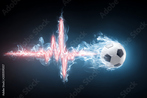 soccer heartbeat, AI generated