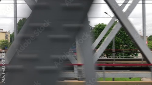 train journey, a view from the window of a moving train car