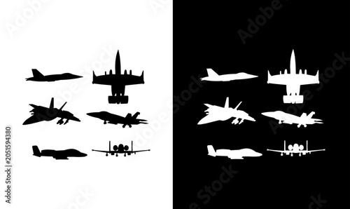 Foto drone set silhouette vector illustration, silhouette set of drone vector illustr