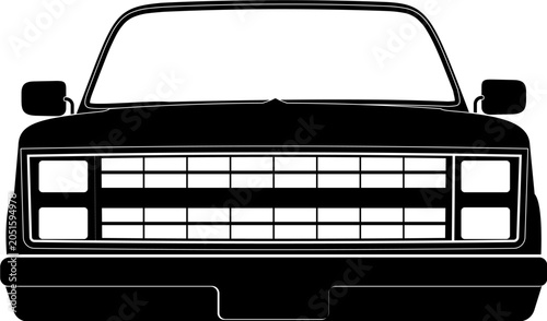 Foto 81-88 truck grille front silhouette