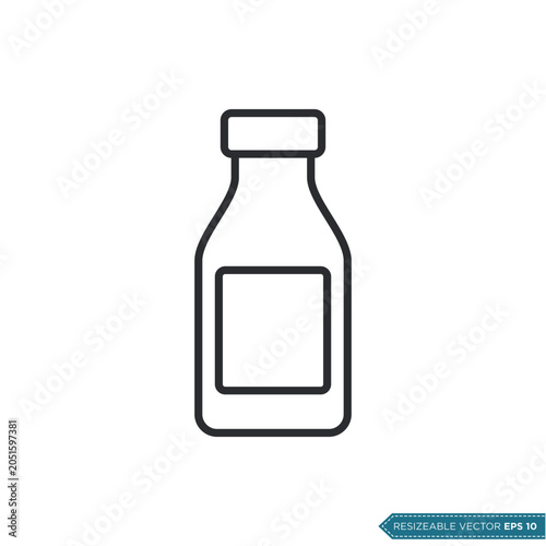 Bottle Icon Vector Template Illustration Design