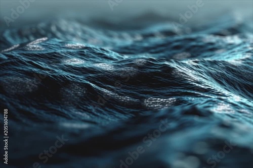 Blue Water Background, Rough Ocean and Waves at Sea