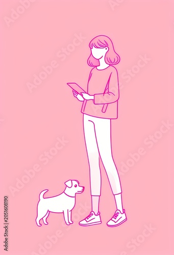 girlwithdoginpink