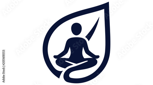 Meditation yoga lotus pose icon