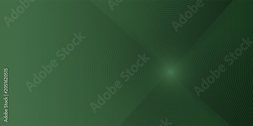 Abstract green circular lines background with off-center glow
