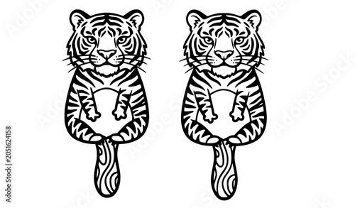 Photography Tiger Animal Illustration Collection for Wildlife Design Projects