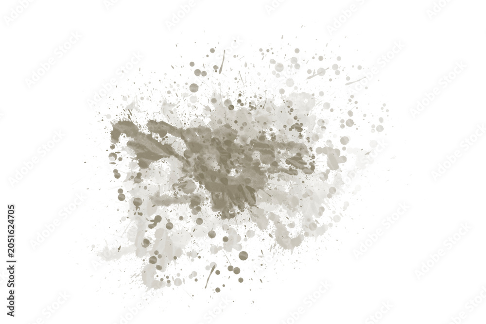Fototapeta premium Champagne Gold Watercolor Splash Paint Splatter Overlay PNG Transparent Background