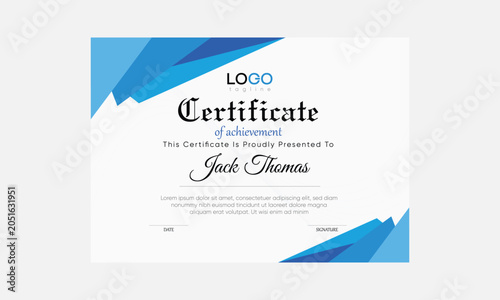 modern certificate vector, certificate template, certificate