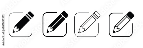 Bild auf Leinwand Edit Icon Representing Pencil Tool, Document Update Symbol, Text Editing Sign, a