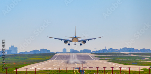 Airport Runway. Aircraft landing and take-off runway.